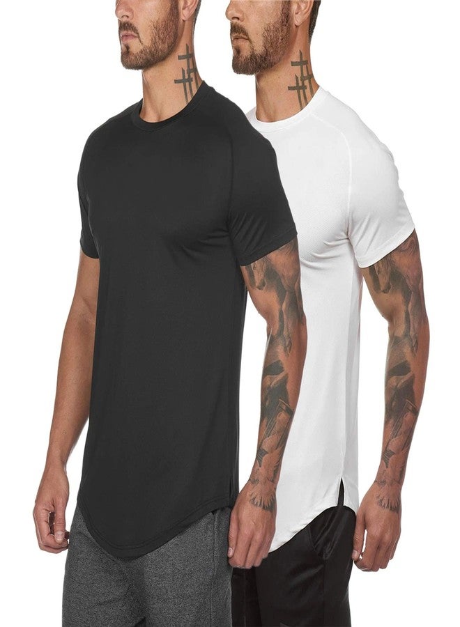 TEZO Mens Gym Workout Slim Fit Short Sleeve T-Shirt Cotton Performance Athletic Shirts Running Fitness Tee Loungewear(SOWTBK M) - Image 1